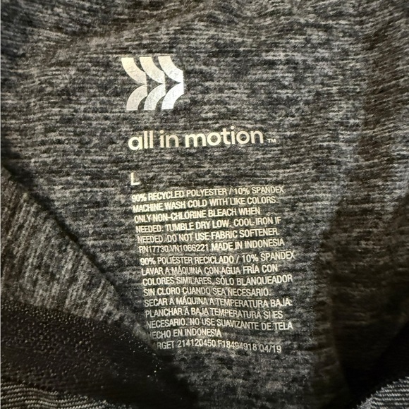 NWOT-All in Motion 1/4 Zip Pullover Active Top β Size Large - Picture 5 of 9